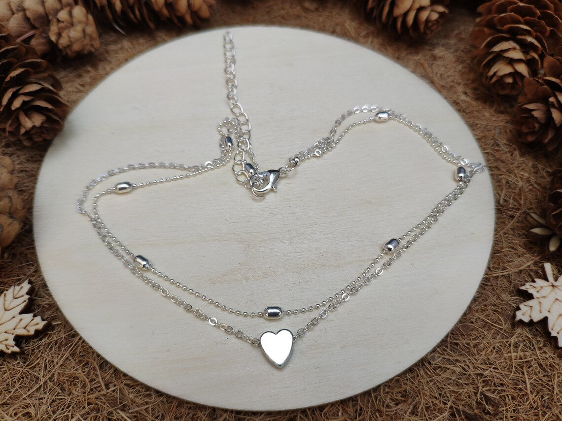 Layered Heart Choker