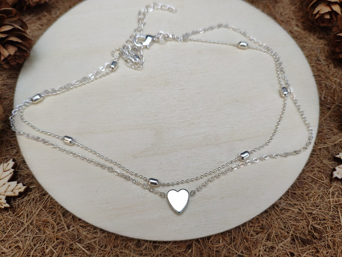 Layered Heart Choker