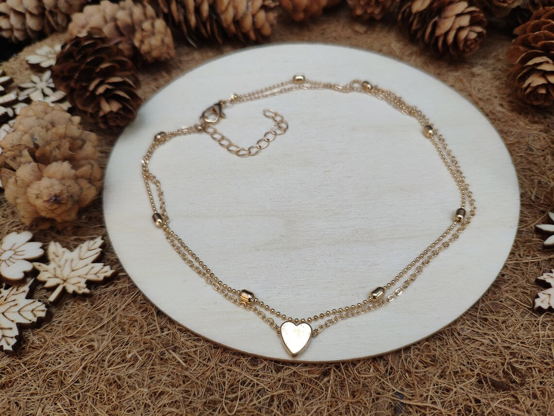 Layered Heart Choker