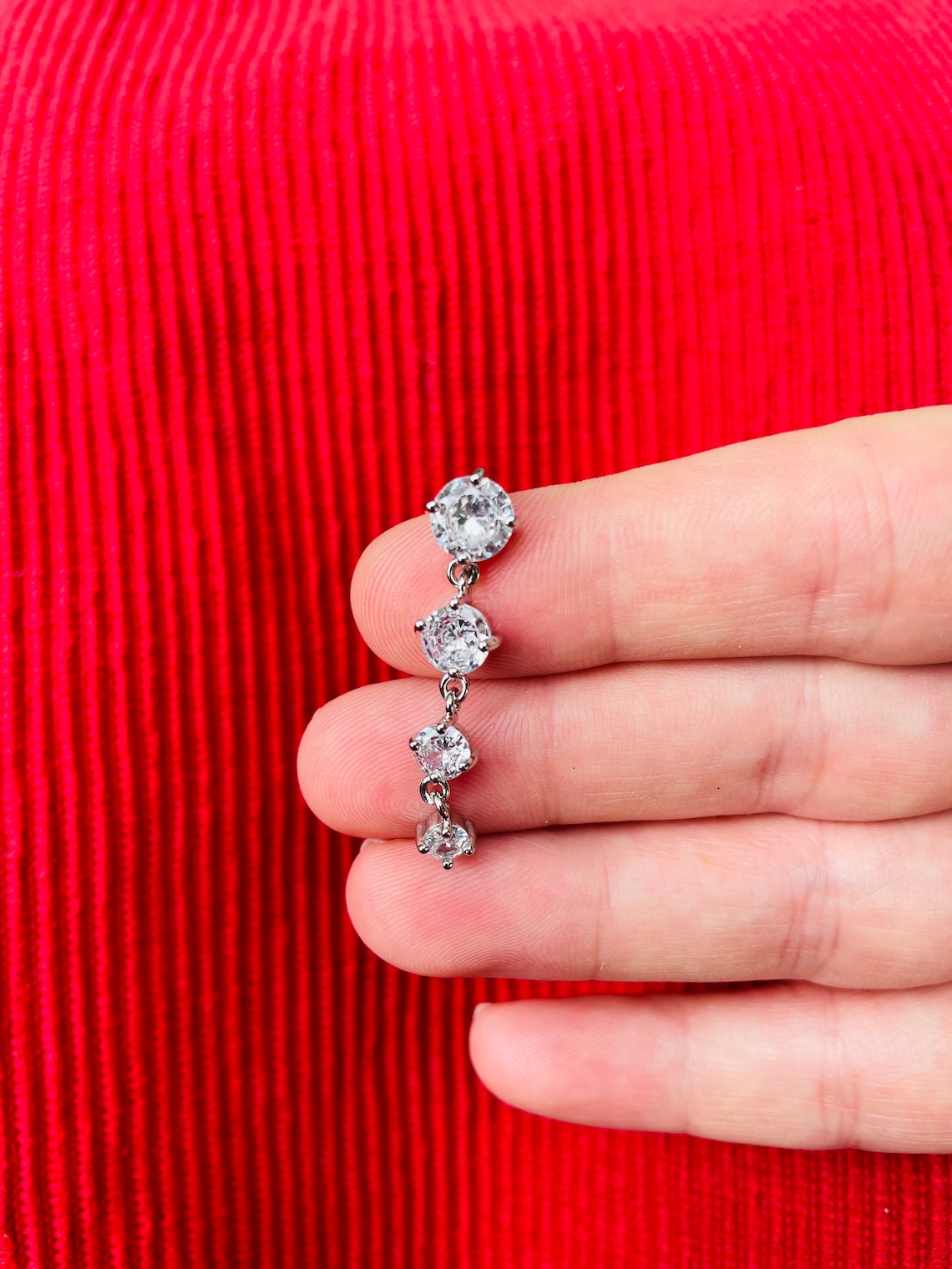 Diamond Dangle Belly Ring